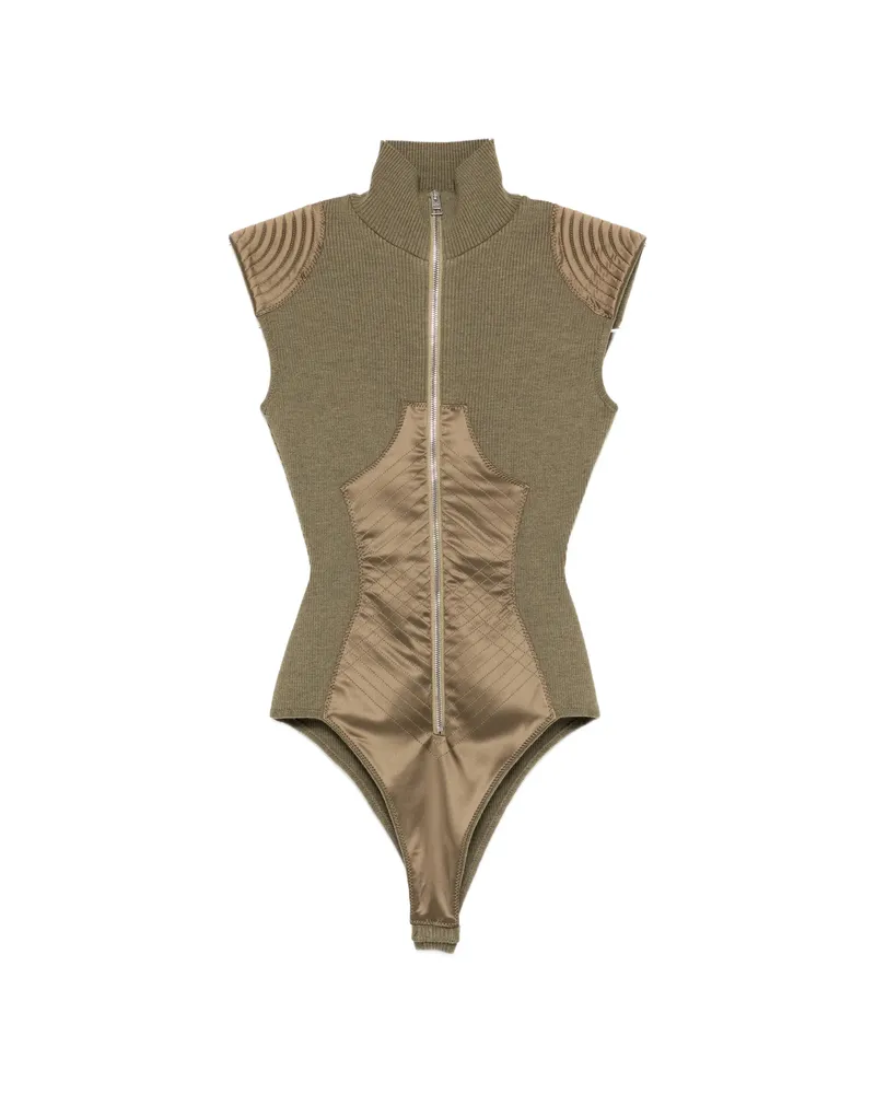 Jean Paul Gaultier Ribbed-knit Body Green