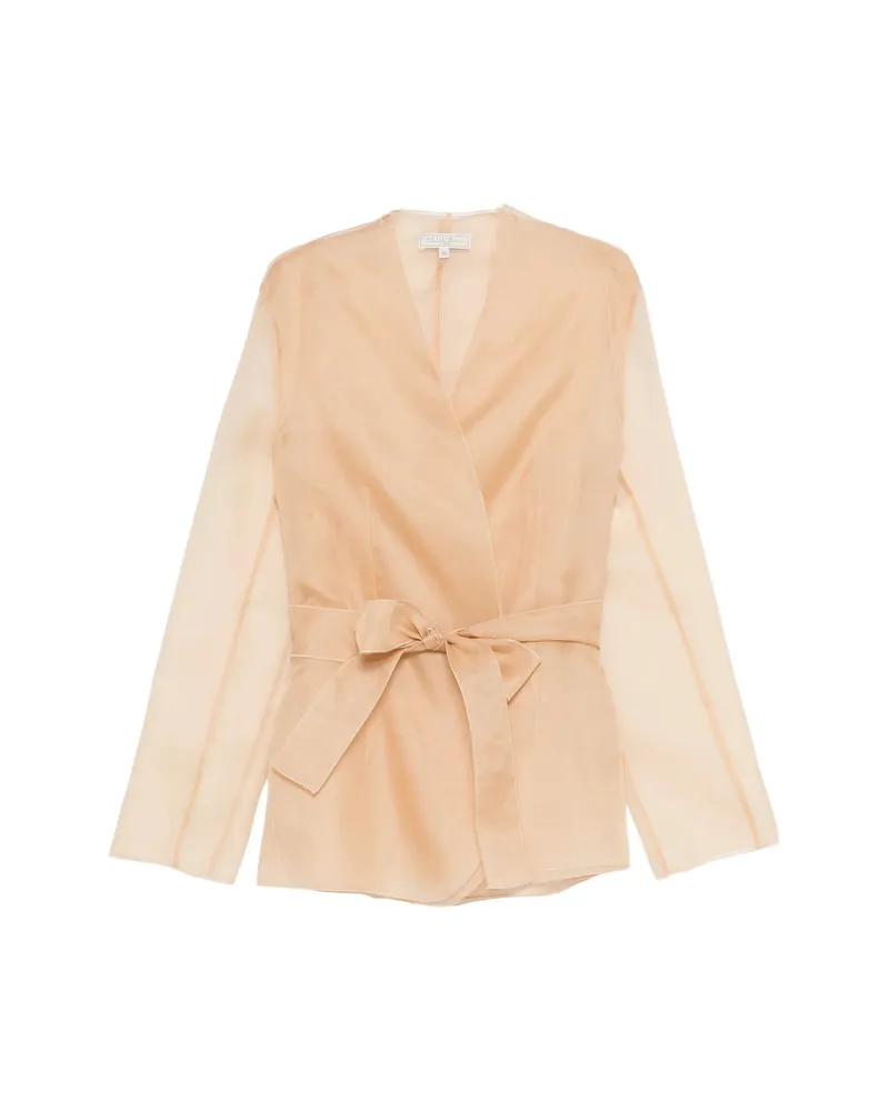 Antonelli Firenze Elia Sheer Fitted Jacket Neutrals