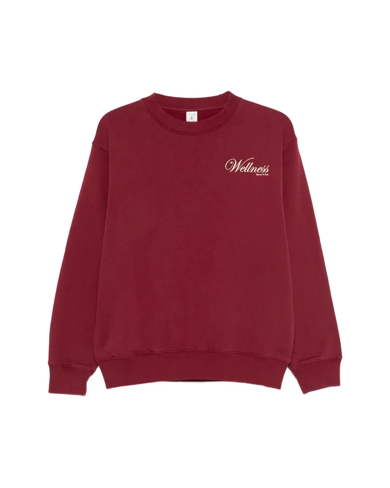 SPORTY & RICH Soho Logo Crew-neck Sweatshirt Red