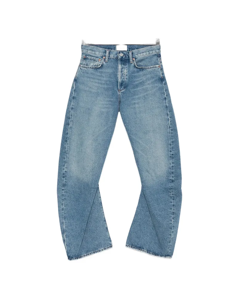 AGOLDE Whiskered Wide-leg Jeans Blue