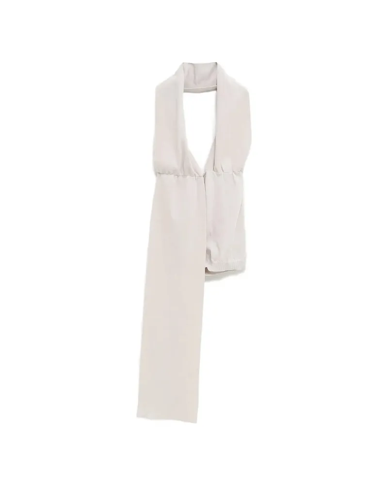 Paloma Wool Nedel Halterneck Draped Top Neutrals