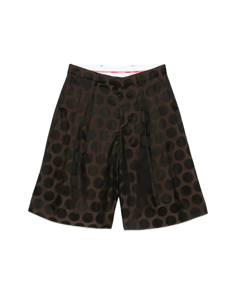 Charles Jeffrey Loverboy Polka-dot Tailored Shorts Brown