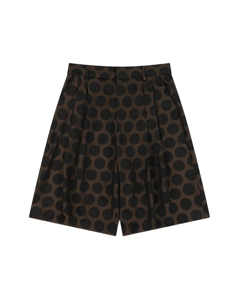 Charles Jeffrey Loverboy Polka-dot Tailored Shorts Brown