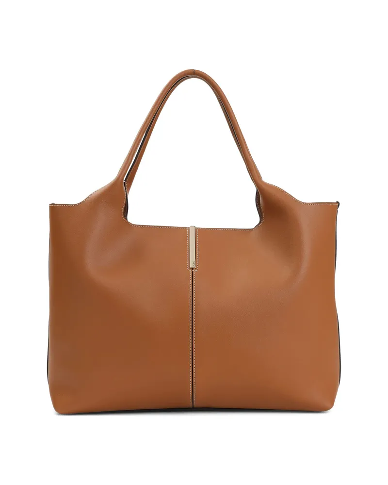 TOD'S Medium-small Leather Tote Bag Brown