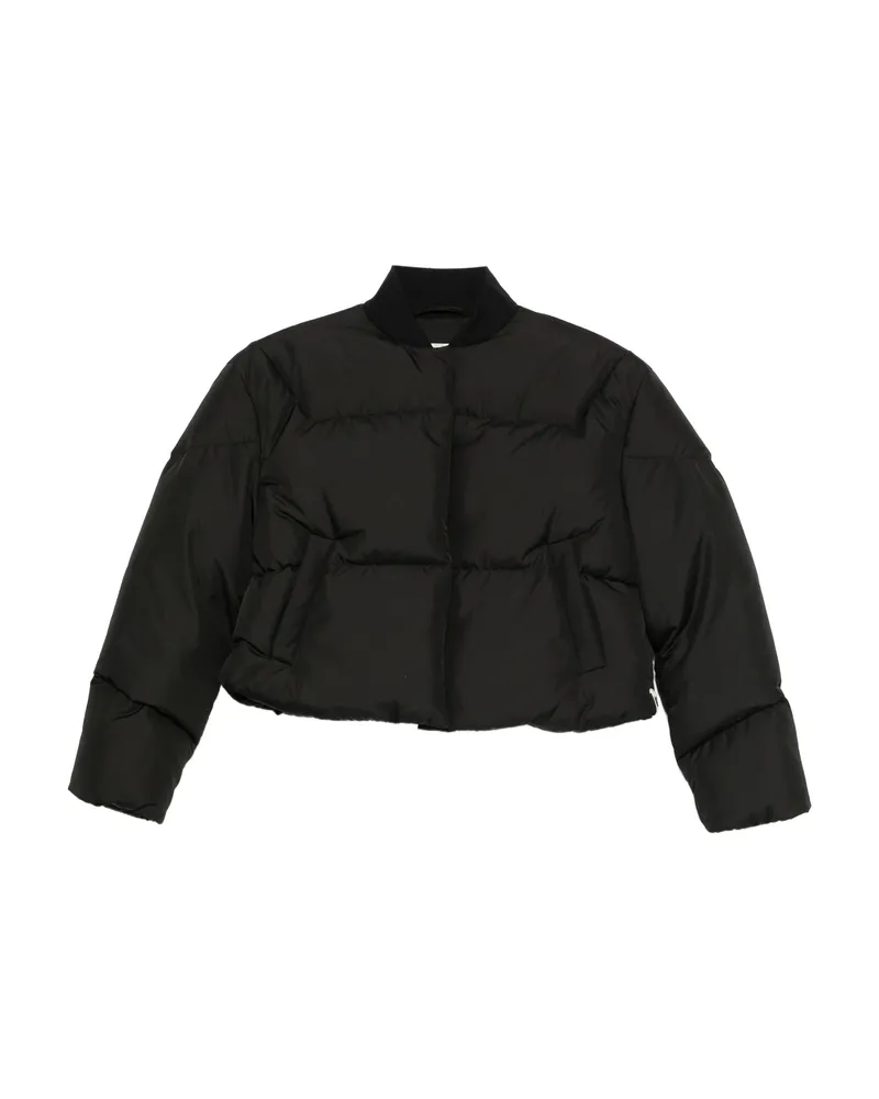 KHRISJOY Quilted Bomber Jacket Black