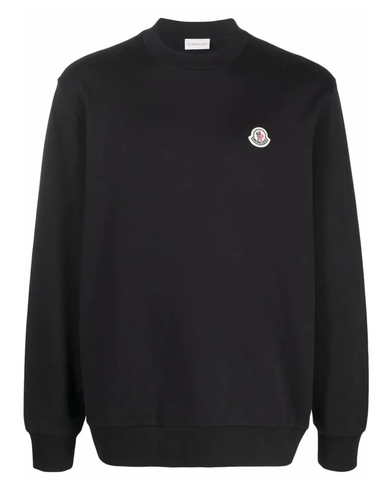 Moncler Logo Patch Sweatshirt Black