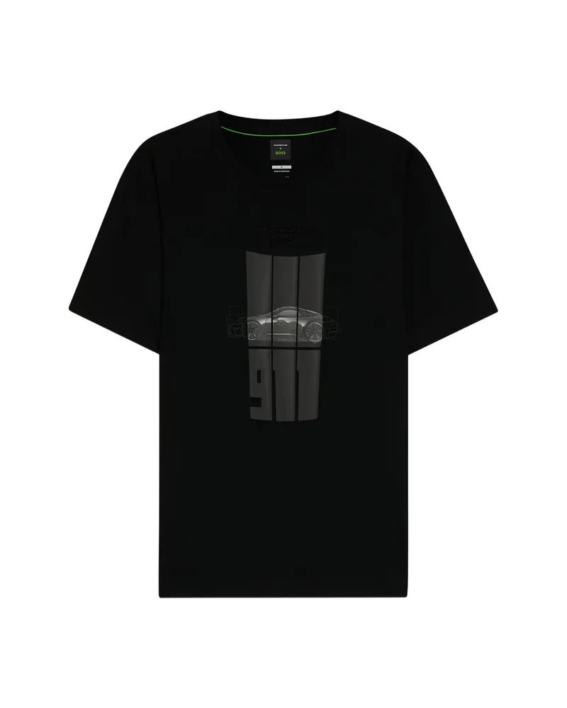 HUGO BOSS Graphic-print T-shirt Black