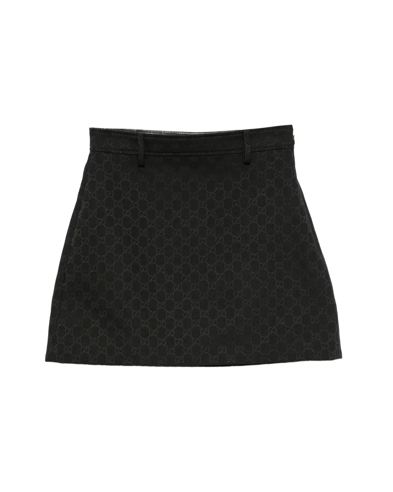 Gucci GG-pattern Mini Skirt Black