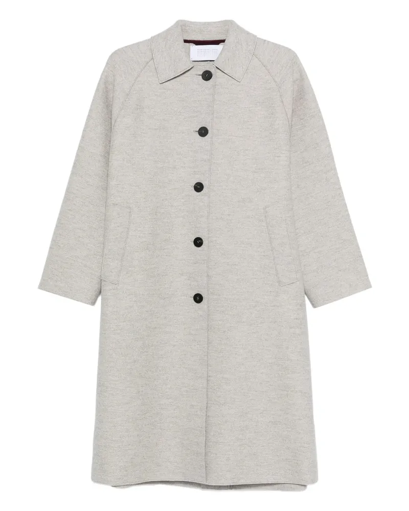 Harris Wharf London Balmacaan Raglan-sleeve Button Coat Neutrals