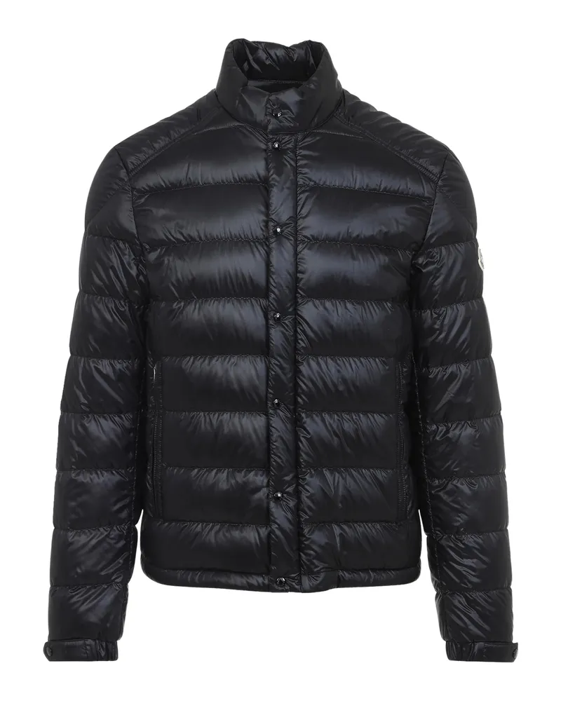 Moncler Zip-up Quilted Jacket Black