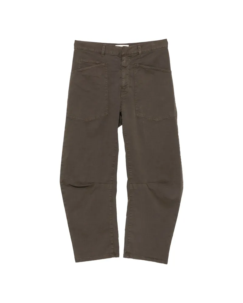Nili Lotan Seam-detail Trousers Brown