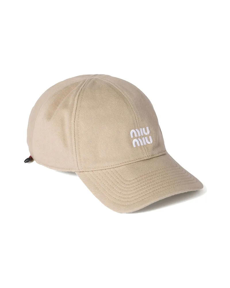 Miu Miu Denim Baseball Cap Neutrals