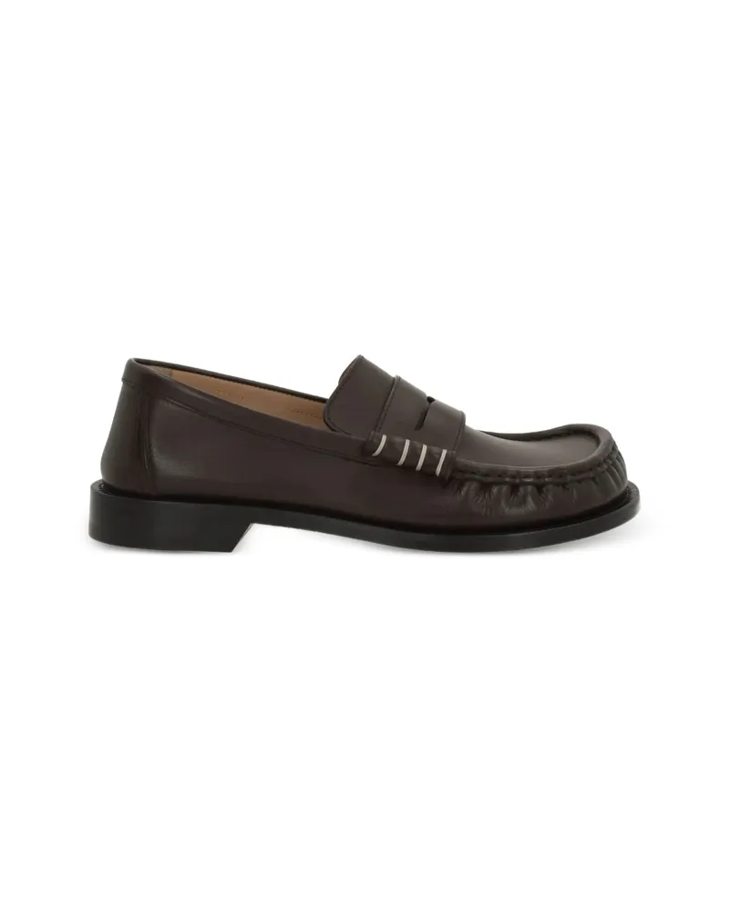 J.W.Anderson Contrast-stitching Loafers Brown