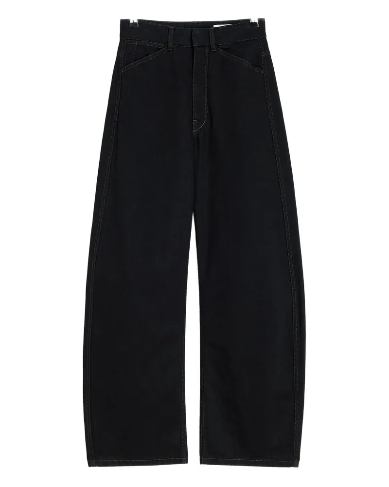 Christophe Lemaire High-waisted Curved Jeans Black