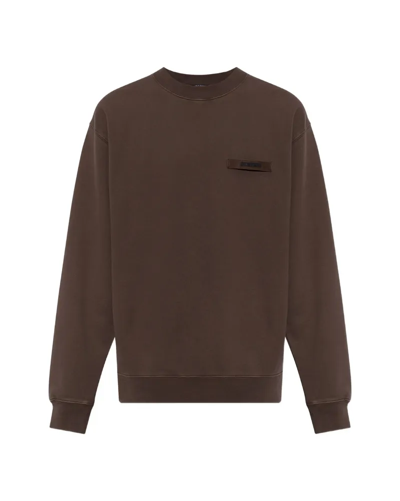 Jacquemus Logo-patch Sweatshirt Brown