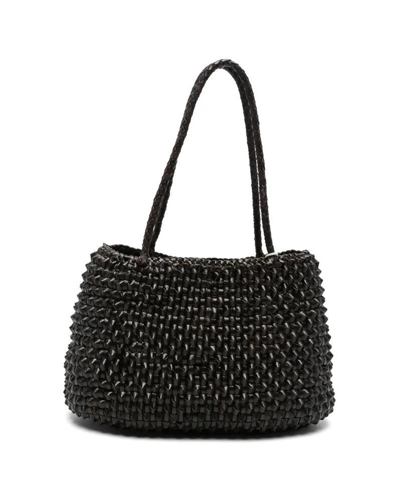 Dragon Diffusion S. Croce Cactus Weave Tote Bag Brown