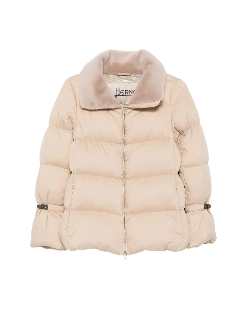 Herno Zip-up Puffer Jacket Pink