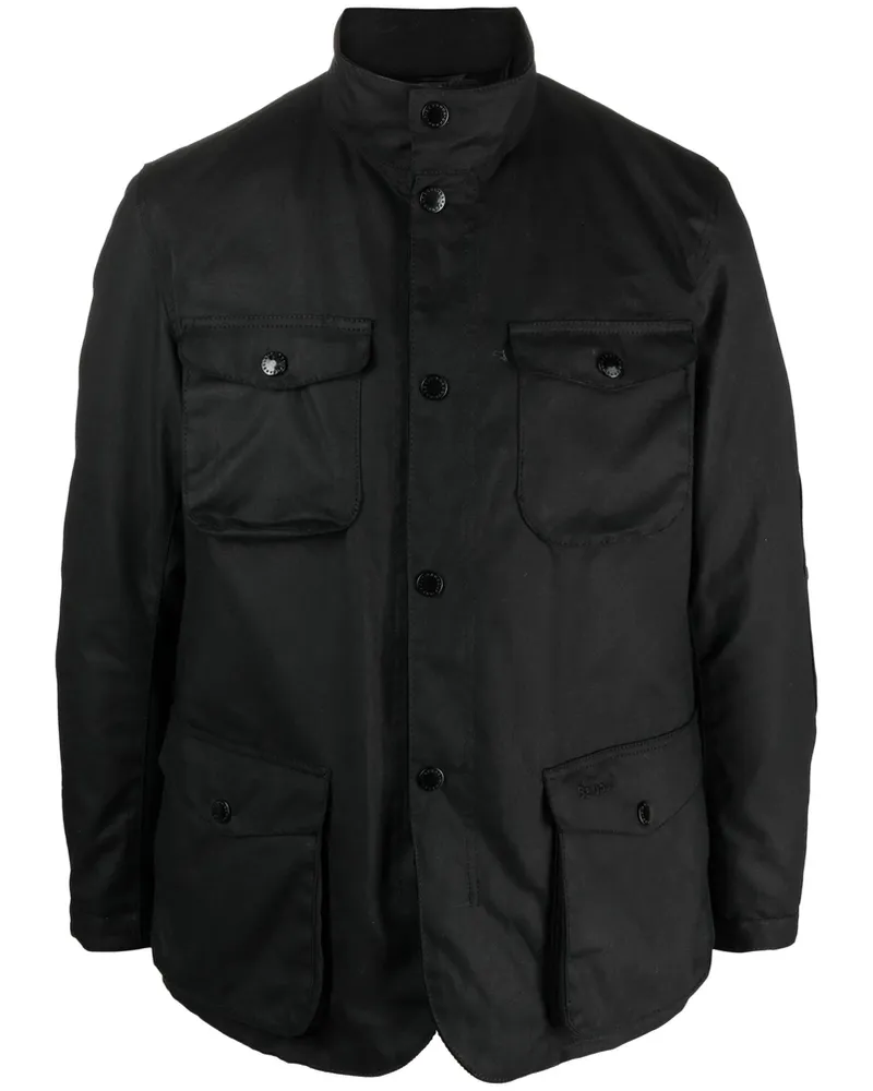 Barbour Ogston Waxed Cotton Jacket Black