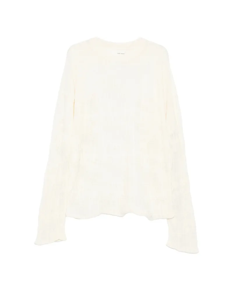 Isabel Benenato Crew Neck Sweater Neutrals