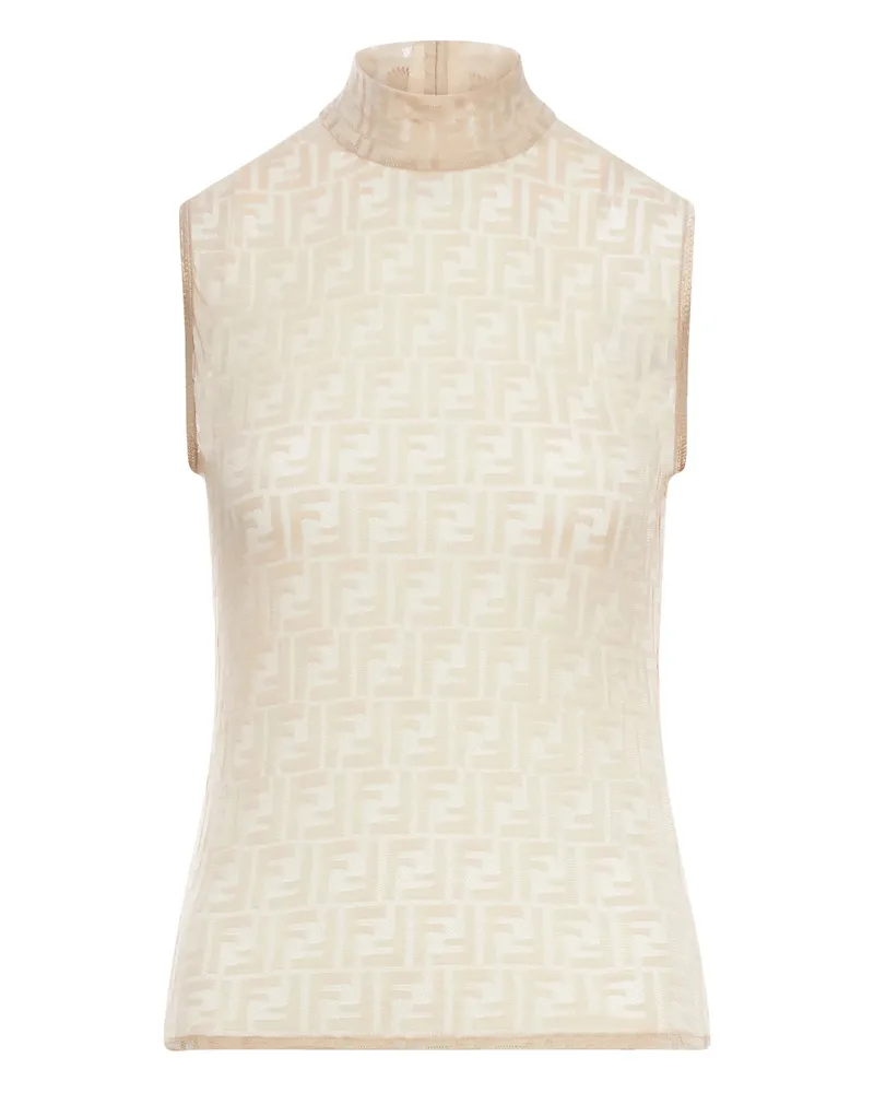 Fendi Patterned Top Neutrals