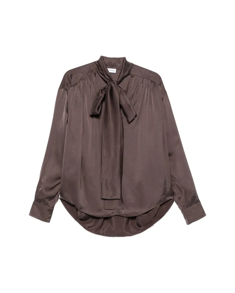 ANDAMANE Mathilda Gathered Blouse Brown