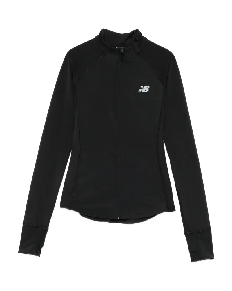 New Balance Zip-front Logo Sweatshirt Black