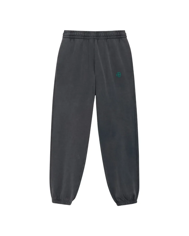Anine Bing Karter Logo-embroidered Track Pants Grey