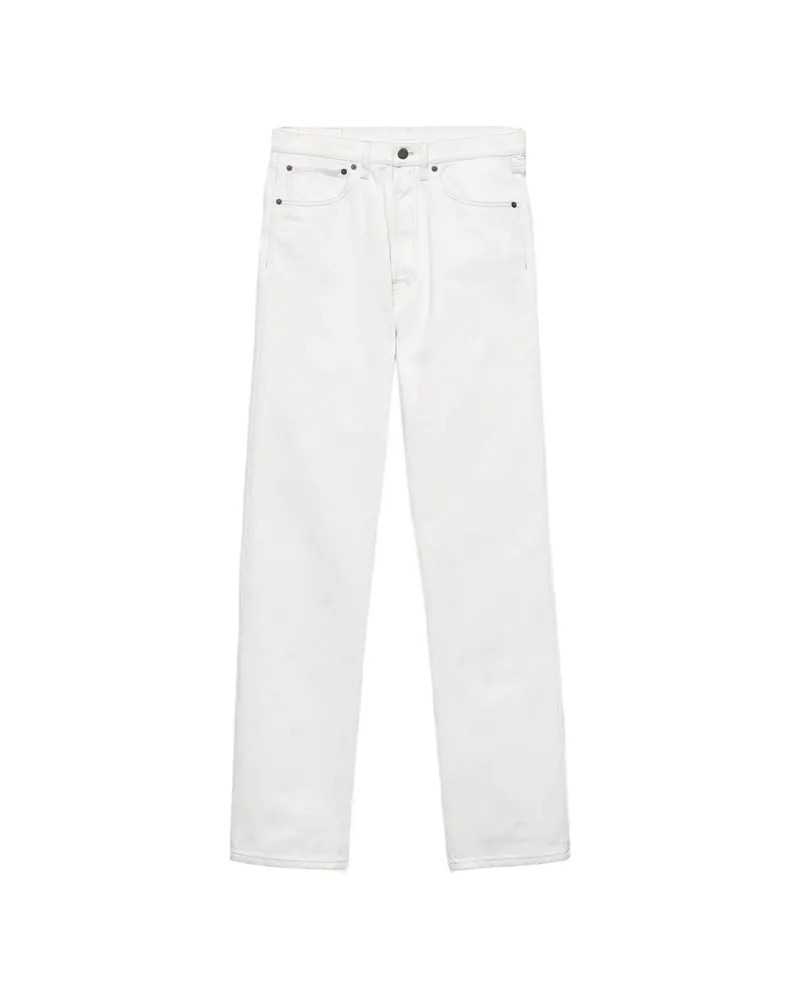 Prada Old Denim Five-pocket Jeans White
