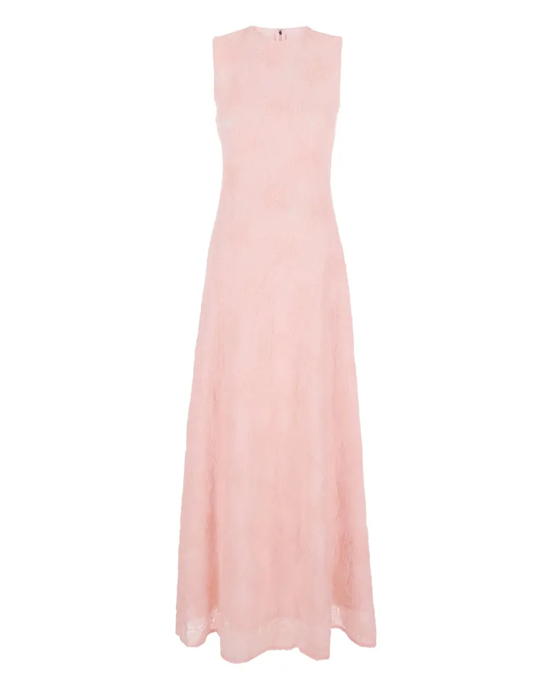 ROTATE Birger Christensen Sleeveless Zip Maxi Dress Pink