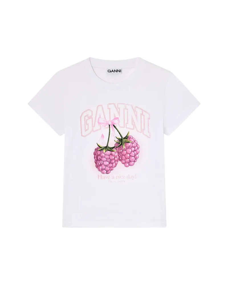 Ganni Graphic-print T-shirt White