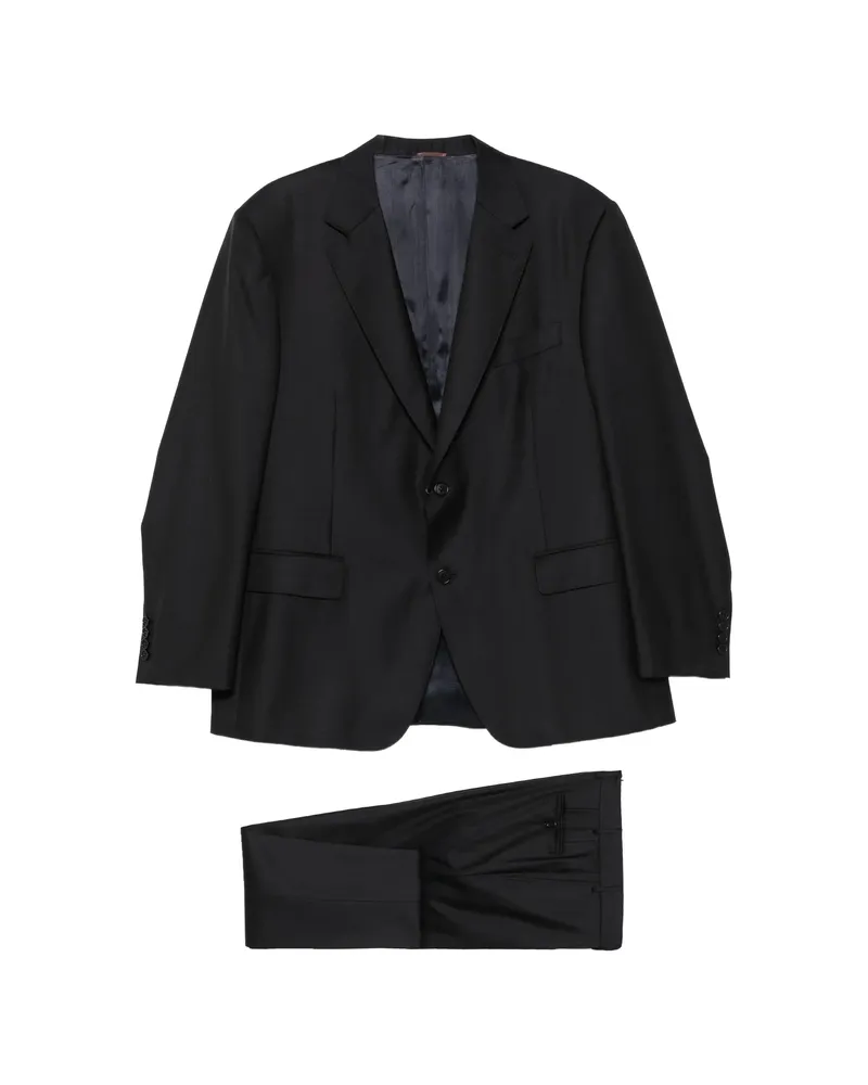 Canali Single-breasted Notch-lapel Suit Black