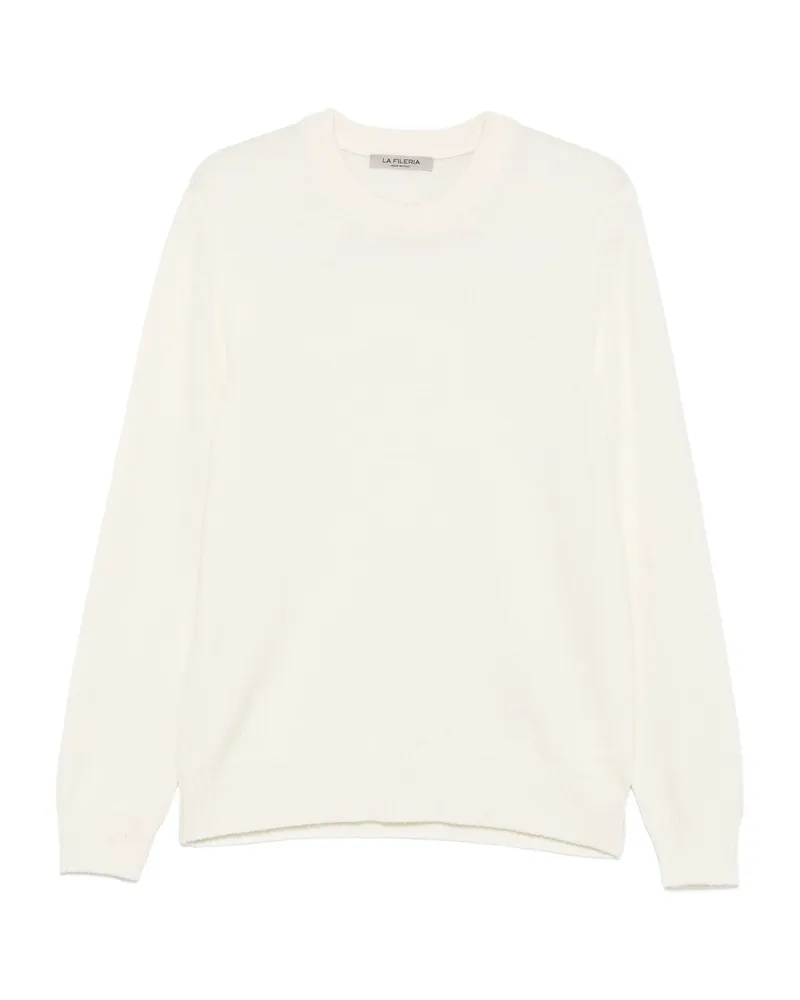 La Fileria Crew-neck Wool Sweater White