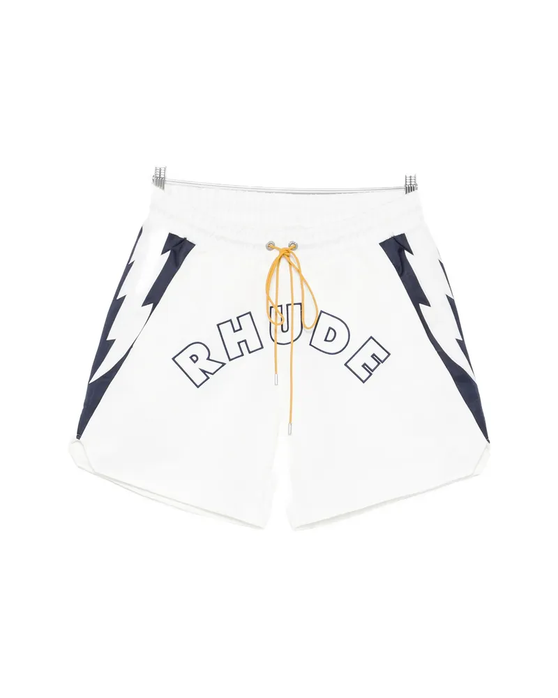 RHUDE Logo-print Drawstring Shorts White