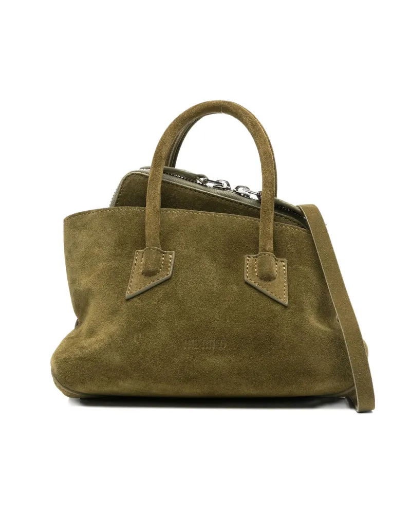 ATTICO Suede Tote Bag Green