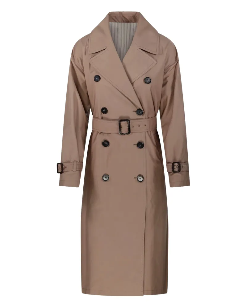Max Mara Candida Belted Double-breasted Coat Brown