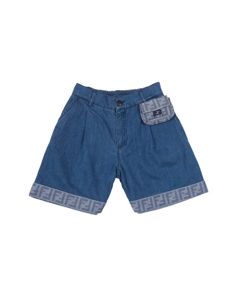 Fendi Belt-loops Shorts Blue