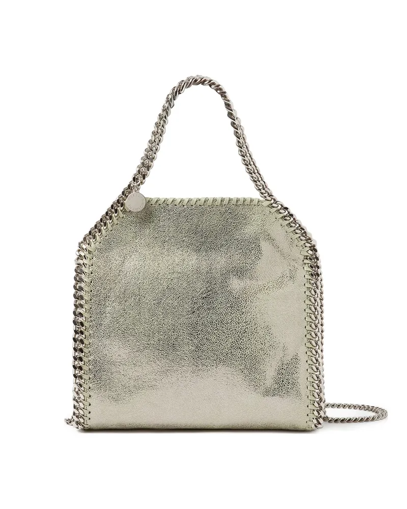 Stella McCartney Mini Falabella Metallic Tote Bag Green