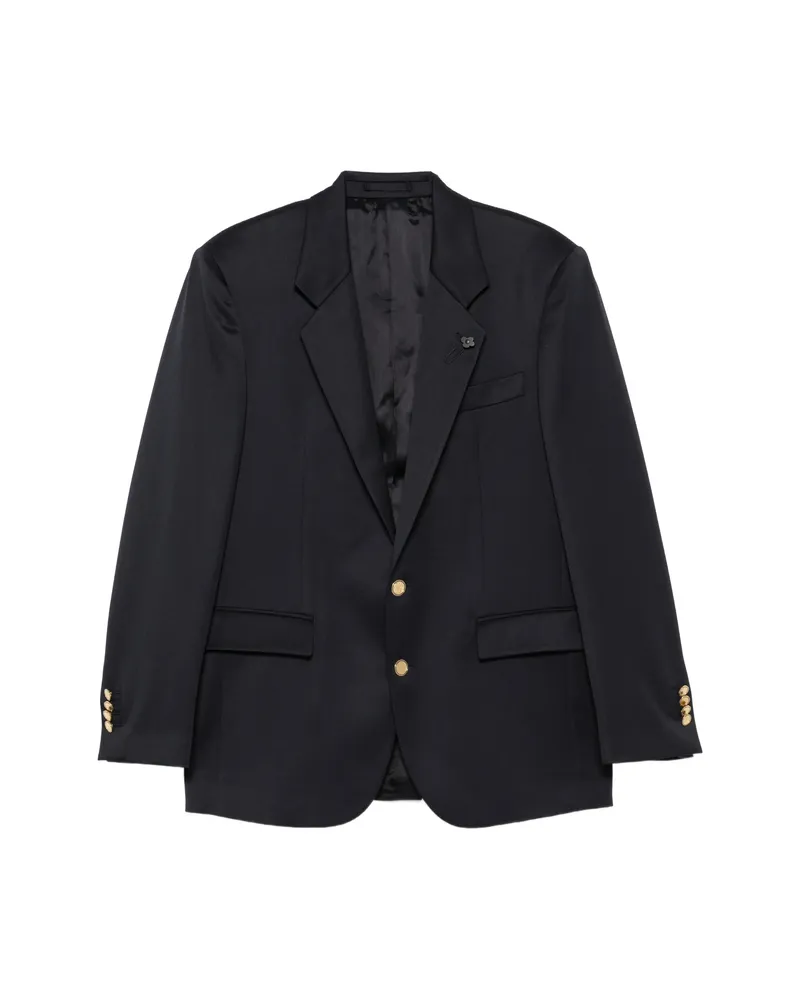 LARDINI Peak-lapels Button-up Jacket Blue