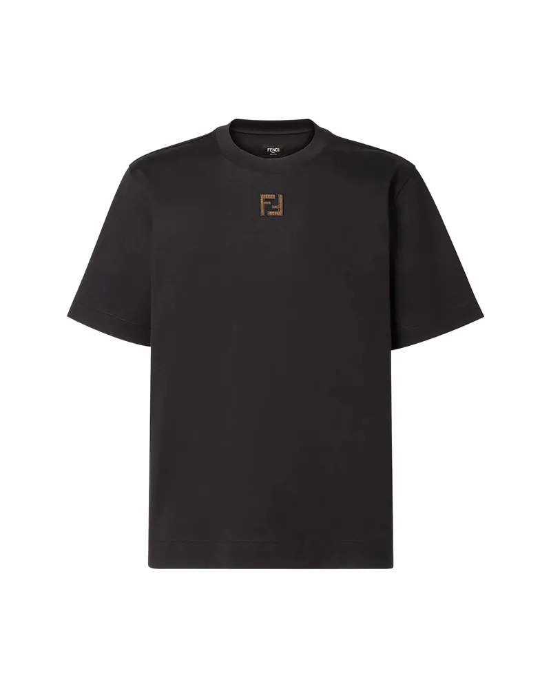 Fendi Embroidered T-shirt Black