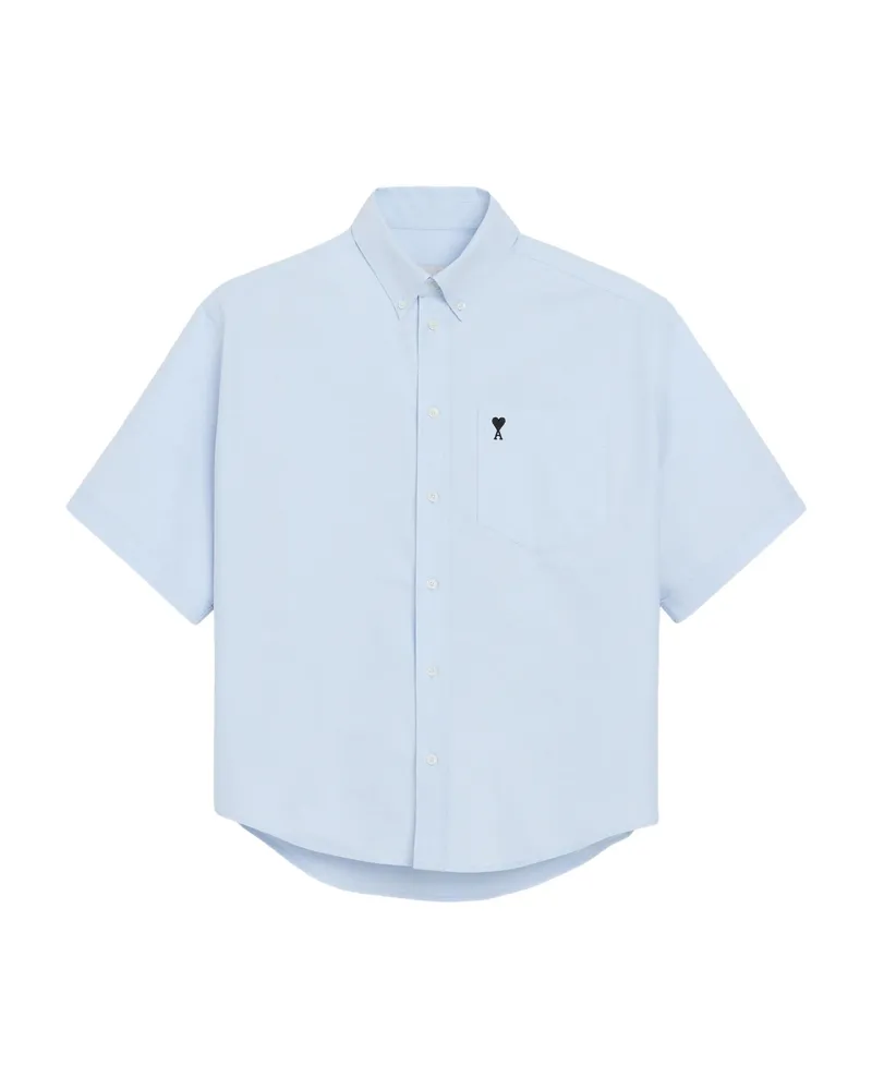AMI Paris Ami De Coeur Short-sleeve Shirt Blue
