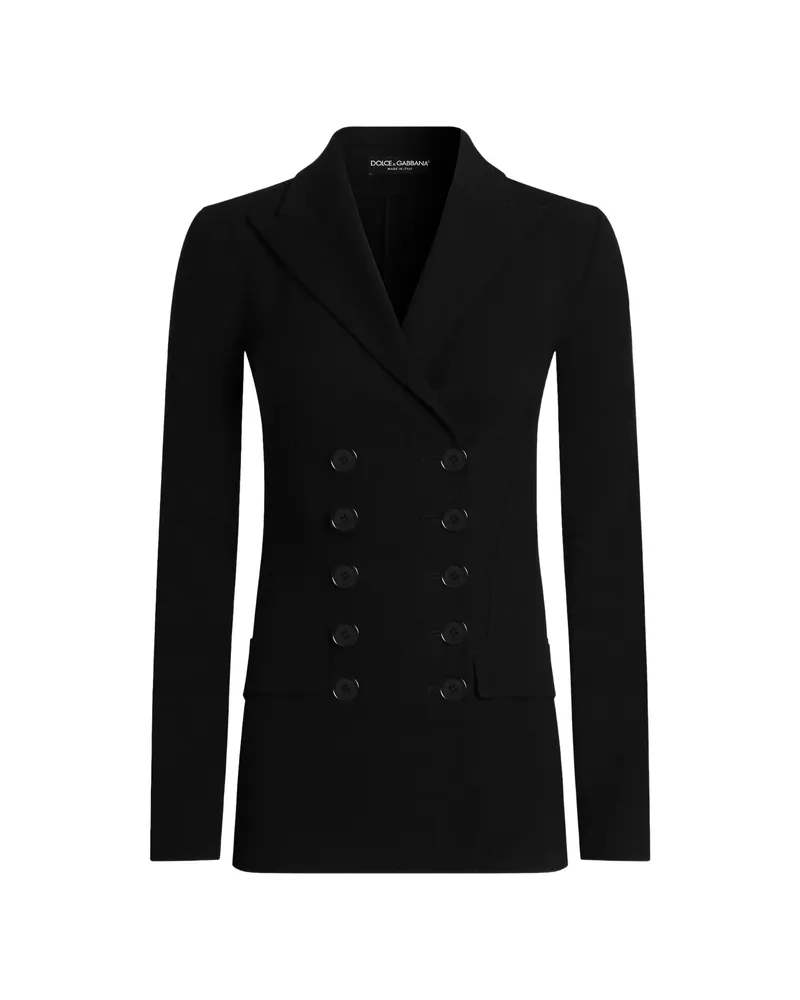 Dolce & Gabbana Double-breasted Jacket In Wool Black