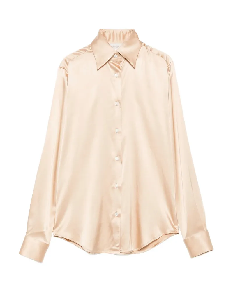 MAZZARELLI Long-sleeve Slik-blend Shirt Gold