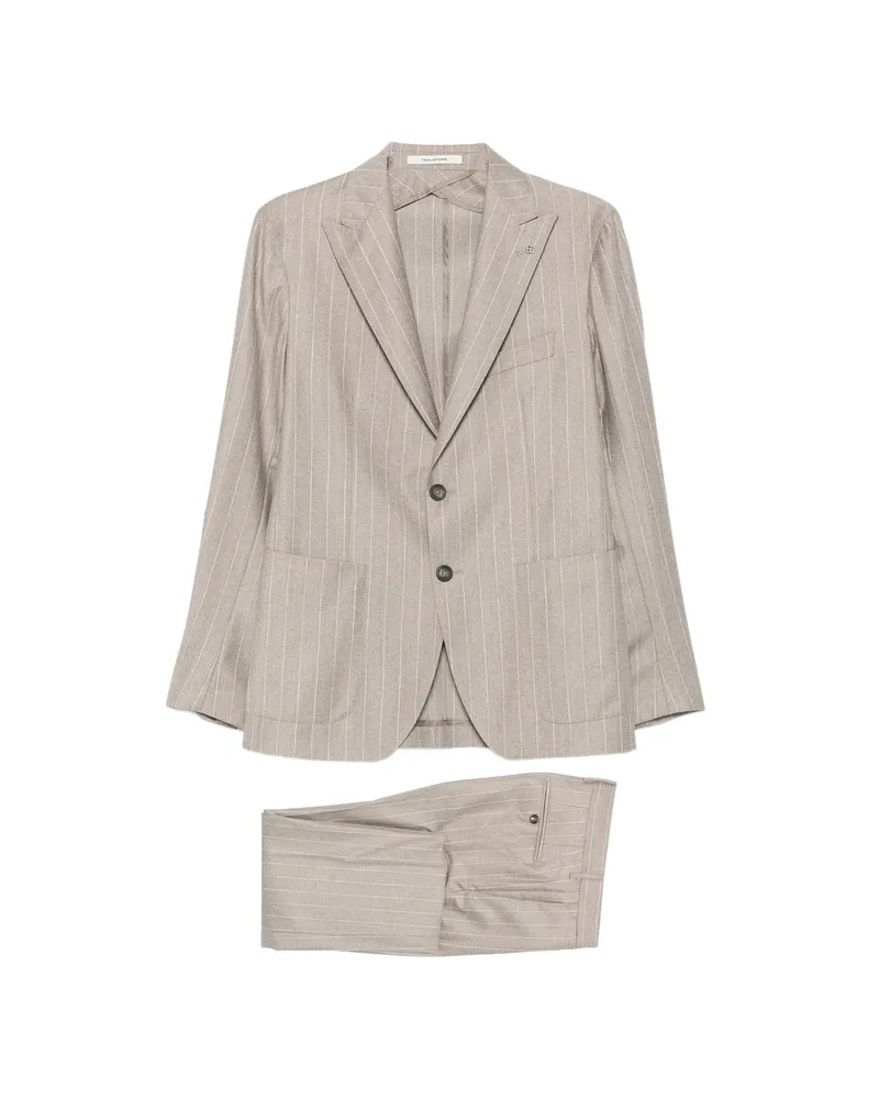 Tagliatore Pinstripe-pattern Single-breasted Suit Grey