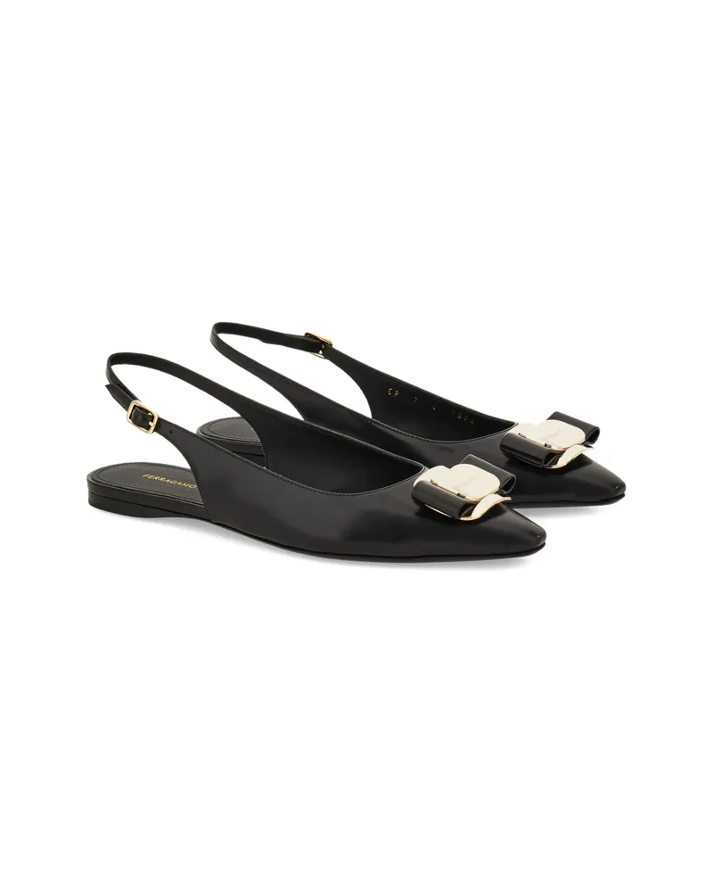 Ferragamo Vara Ballet Flats Black