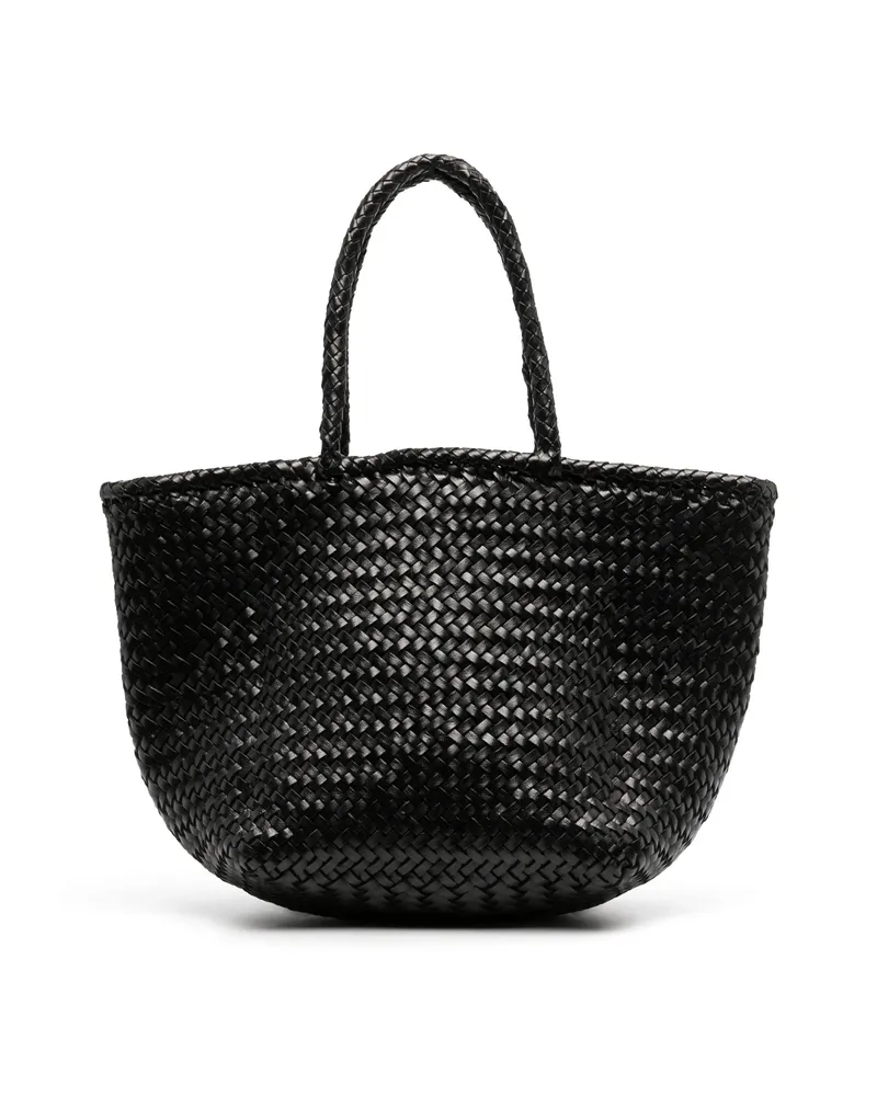 Dragon Diffusion Grace Basket Leather Tote Bag Black