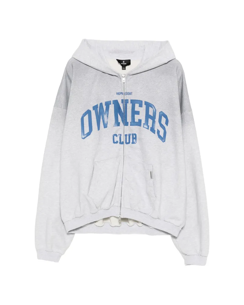 REPRESENT Zip-up Hoodie Grey