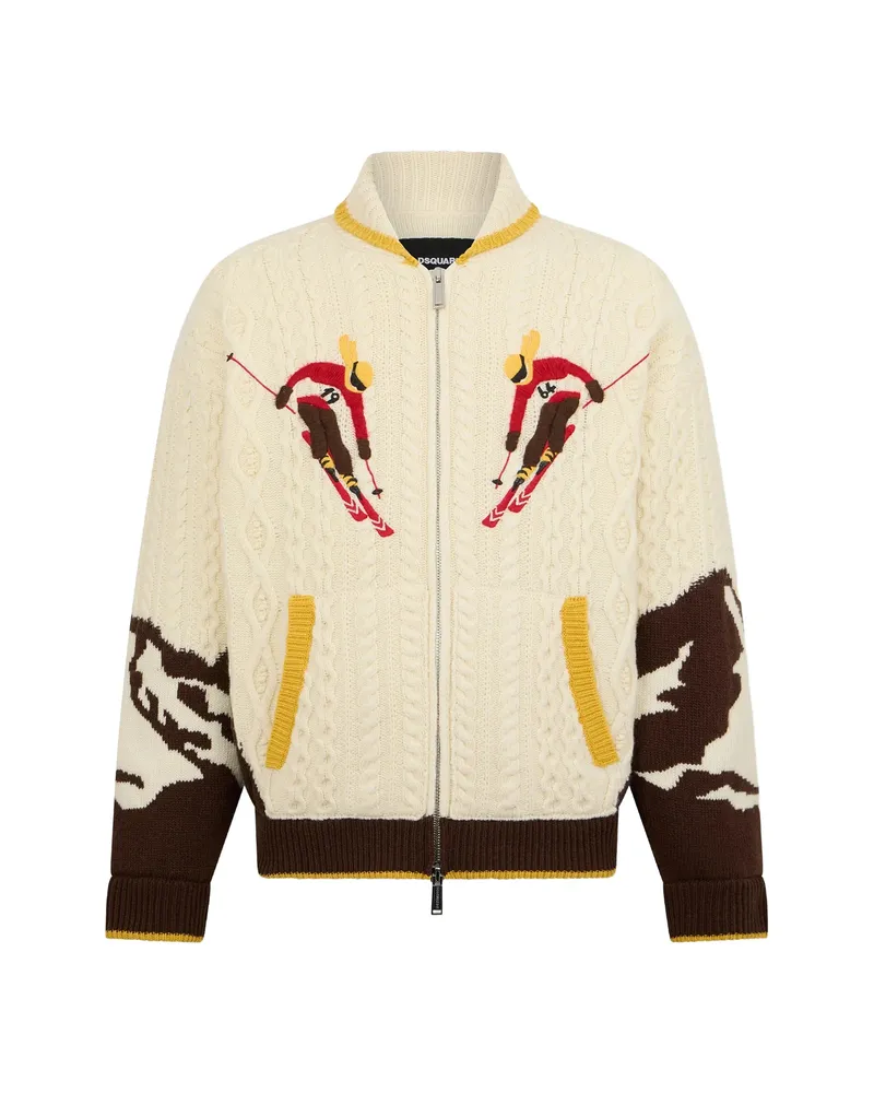 Dsquared2 Snowy Dream Cable-knit Neutrals