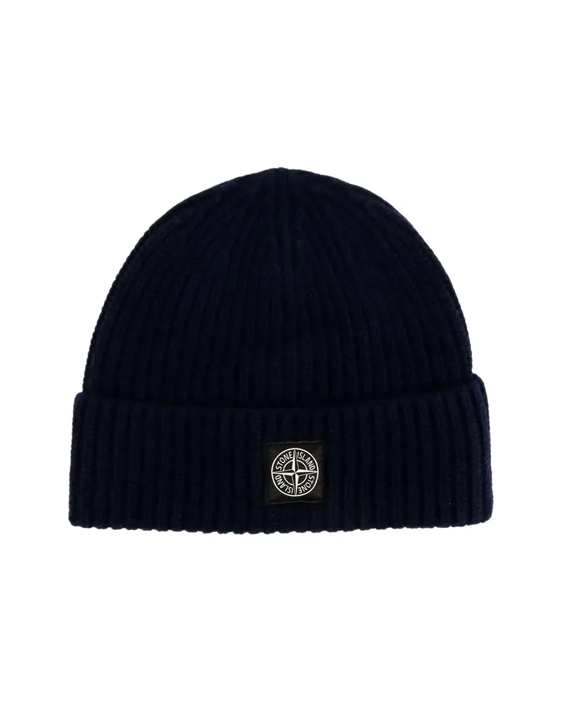 Stone Island Logo-patch Beanie Blue