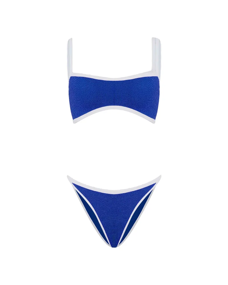Hunza G Tyler Contrast-trim Bikini Blue