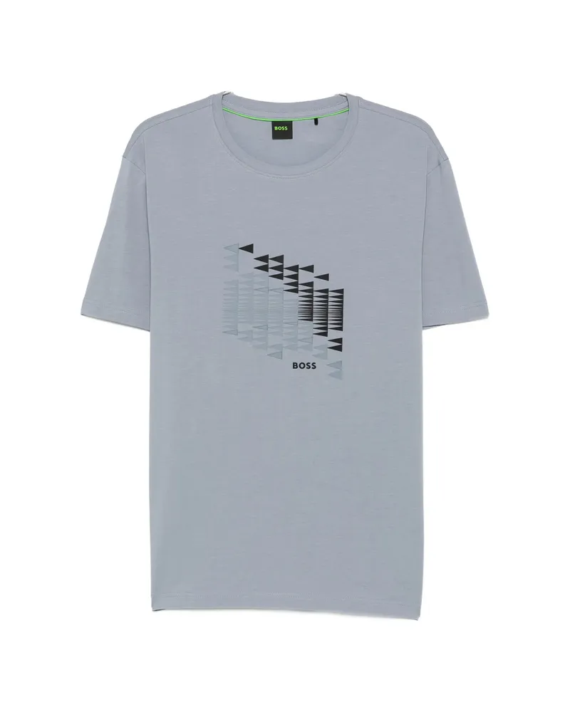 HUGO BOSS Graphic-print T-shirt Grey